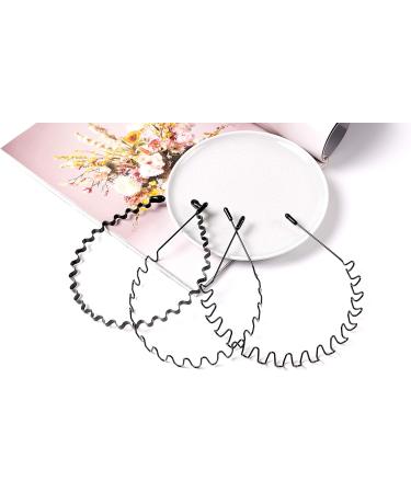6 Pcs Non-Slip Metal Hair Hoop Headbands for Men & Women - Black Spring Headband Set for Outdoor Sports - Buy Online on GoSupps.com