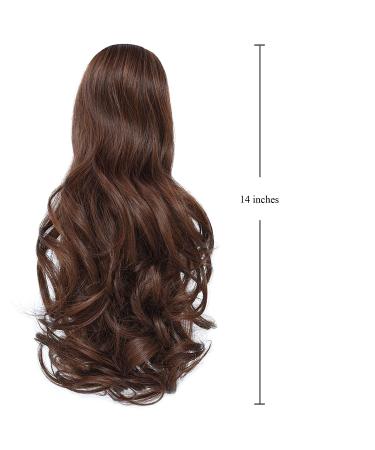 Clip in Ponytail Extension Wavy 14 Synthetic Black Hair - Women's Hairpiece in Various Styles and Colors - Buy Online on GoSupps.com