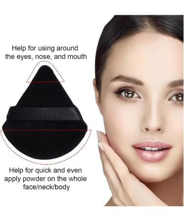 10/12 Pcs Triangle Powder Puff Wet Dry Use For Loose Powder Liquid Cosmetic Soft Plush Powder Puff Makeup Foundation (Color : 12 pcs Black Pink) - Buy Online on GoSupps.com