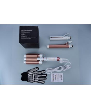 CCKeyin 3-in-1 Curling Iron Set | Ceramic Wave Iron with 3 Barrels for Large Curls | Multifunctional Hair Styling Tool - Buy Online on GoSupps.com