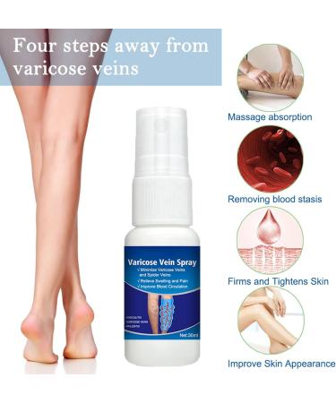 Spray Massage Pour Varices - Naturel Des Jambes Lourdes Et Fatigu es Am liore La Circulation Sanguine R duit Les Varicosit s Et Renforce Les Capillaires - Buy Online on GoSupps.com