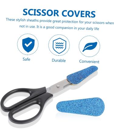 Minkissy 4-Piece Shear Scissors & Leather Tool Belt - Protective Covers for Hairdressing & Trim Tools | PU Accessories - 6.4x2.5cm - Buy Online on GoSupps.com