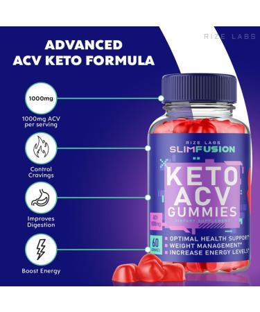 Slim Fusion ACV Keto Gummies - Advanced Weight Loss Support | 60 Count | Boost Metabolism & Suppress Appetite - Buy Online on GoSupps.com