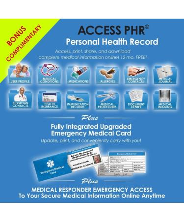 Personalized Waterproof Medical Bracelet - Black/Gray Reversible Sport ID Bracelet with Medication Cards & Complimentary PHR Access - Buy Online on GoSupps.com