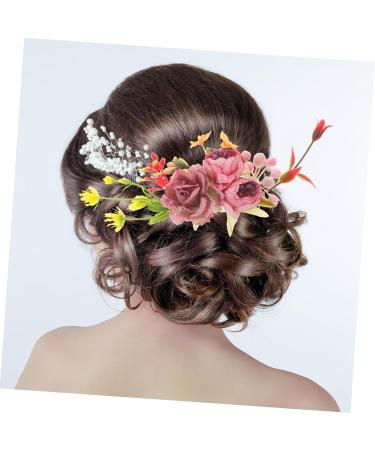 Angoily Rose Hair Comb Girls Hair Clips Bridal Hair Comb Wedding Girl Accessories Prom Vintage Hair Clips Womens Hair Clips Girls Hair Accessories Flower Tiara Bride Simple Pp Hair Piece - Buy Online on GoSupps.com