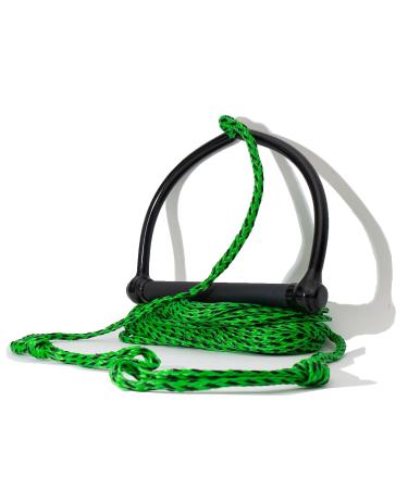 Multi-Purpose 75 Water Ski Rope with Handle - Tangle-Proof - Durable Green