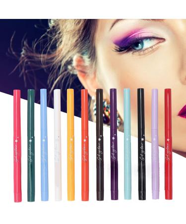 12 Colors Liquid Eyeliner Set - Matte Sweatproof Long-Lasting Neon Eyeshadow Pens for Vibrant Eye Makeup - Buy Online on GoSupps.com