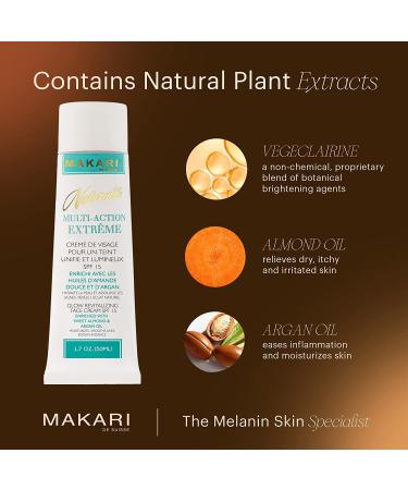 Makari Naturalle Multi-Action Brightening Cream - Extreme Moisturizer for Dark Spots Blemishes & Sensitive Skin | 1.7 oz | Sun Protection & Skin Softening - Buy Online on GoSupps.com