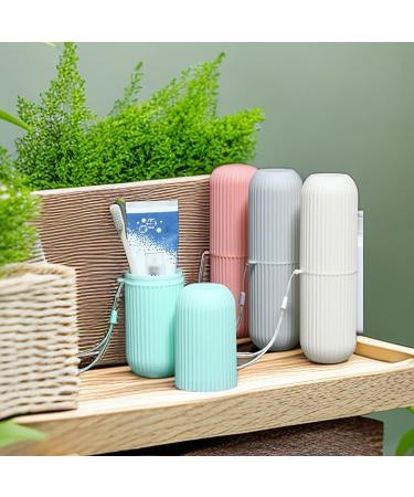 Buy Winlauyet 4x Set: Travel Toothbrush & Mug - Compact Practical Multi-Colored for Adventures - Buy Online on GoSupps.com