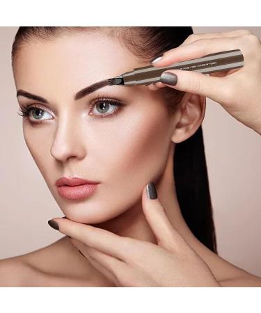 Eyebrow Pencil Eyebrow Makeup Eye Brow Pencils for Women with 4 Fork Tip Like Natural Brows Eyebrow Pen Eye Brow Pencils (Brown) - Buy Online on GoSupps.com