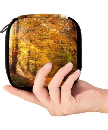 GIAPB Period Bag Sanitary Napkin Storage Pad Holder | Forest Maple Tree Makeup Pouch | Jungle Color3020 - Buy Online on GoSupps.com