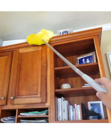 Evelots Ceiling Fan Duster - Extendable Up to 9 Feet - Dual-Sided Static Microfiber Brush - Buy Online on GoSupps.com