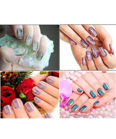 12 Sheets Gradient Marble Nail Polish Strips Stickers Self Adhesive Starry Full Nail Wraps Stickers Gel Nail Art Decal Strips with Nail File for Women Girls Manicure Decoration - Buy Online on GoSupps.com