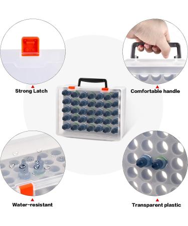 Alcohol Ink Storage Organizer Carrying Case - Holds 35pcs 0.35oz & 0.5oz Bottles - Travel Box Container for Stickles, Glitter Glue, Glossy Accents, Reinkers - Case Only - Buy Online on GoSupps.com