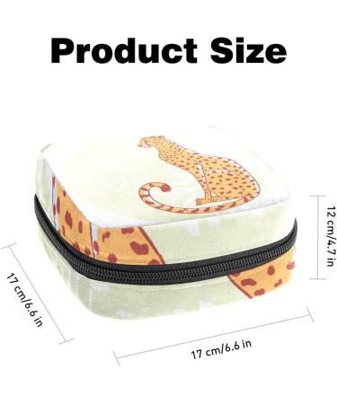GIAPB Cartoon Animal Leopard Period Bag Sanitary Napkin Storage Travel Pouch - Buy Online on GoSupps.com