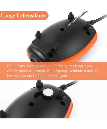FEDOUR 3W Quiet Aquarium Air Pump - 300L/H Aerator for Aquariums up to 450L | Powerful Oxygen Pump with All Accessories - International Shipping Available - Buy Online on GoSupps.com