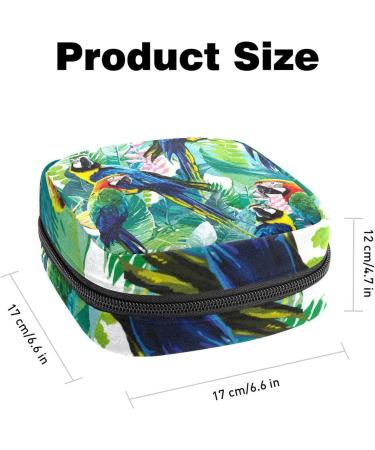 Respite Parrots Sanitary Napkin Storage Bag - Portable Period Pouch for Women & Teen Girls | Multi-Colored Design - 1Pcs - Buy Online on GoSupps.com