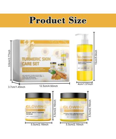Turmeric Glow Combo Glow Turmeric Skin Care Set with Turmeric Face Wash Turmeric Glow Scrub Turmeric Face Cream for Deep Cleaning Brightens and Firms Skin Helps to Reduce Acne and Dark Spots - Buy Online on GoSupps.com