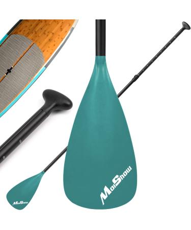 MoiShow SUP Paddle - Adjustable 3 Pieces Stand Up Paddle Board Paddle with Unique Lock Design Floating Alloy Shaft Paddleboard Paddle B:Blue paddle