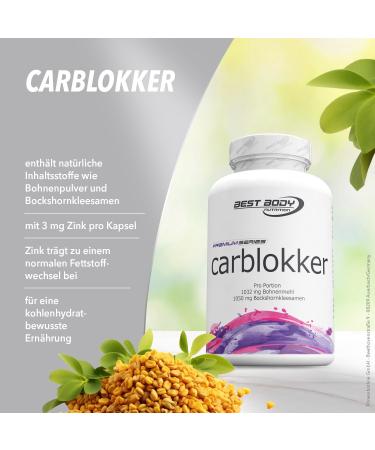 Best Body Nutrition Carblokker - Fenugreek & Bean Flour Capsules (100ct) for Weight Management - International Shipping - Buy Online on GoSupps.com