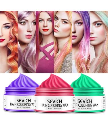 Buy Sevich Color Hair Wax - Temporary Light Brown Hair Dye Washable Natural Ingredients 100g for Instant Hair Color Transformation - Buy Online on GoSupps.com