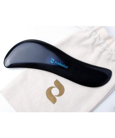 Redmint Black Obsidian Gua Sha Massage Tool | Ancient TCM Muscle Relief & Body Massager | International Shipping Available - Buy Online on GoSupps.com