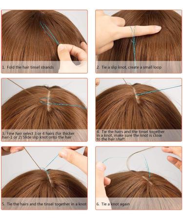 XFTOPSE Hair Tinsel 8 Colors Heat Resistant Sparkling Shiny Silk Fairy Hair for Women Girls Kids Glitter Extensions Tinsel Hair Kit for Cosplay Party Halloween Christmas Dress up - Buy Online on GoSupps.com
