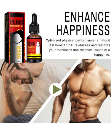 Huile d'agrandissement du p nis huile de croissance pour agrandissement masculin retardement de l' jaculation huile de croissance de puissance pour p nis de grande taille plus rapide (M 5PC) - Buy Online on GoSupps.com