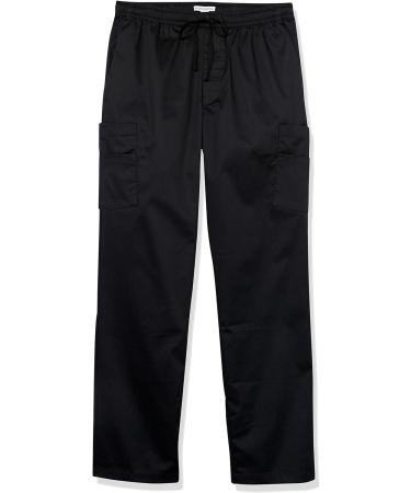 Amazon Essentials Men's Elastic Drawstring Waist Scrub Pant in Black - Size Medium - Buy Online on GoSupps.com