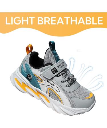 Children's Gray Sneakers - Lightweight Breathable Sports Shoes for Girls | EU Size 33 | Perfect for Indoor & Outdoor Running - Buy Online on GoSupps.com