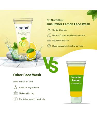 Sri Sri Ayurveda Cucumber Face Wash 60ml | Refreshing Natural Skincare for All Skin Types - Shop Internationally - Buy Online on GoSupps.com