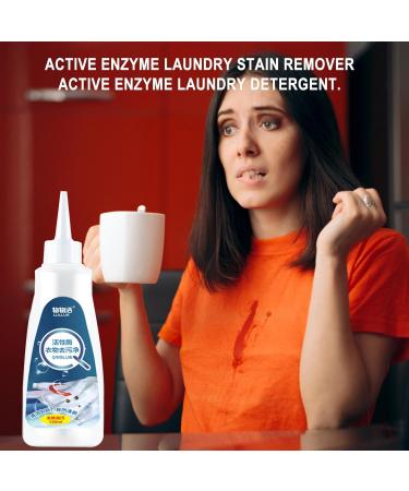 Cloth Stain Remover | 120ml Portable Yellow Stain Remover Stubborn Stain Cleaner White Shirt Fast Multifunctional All-Purpose Active Enzyme Foam Cleaner for Clothes - Buy Online on GoSupps.com