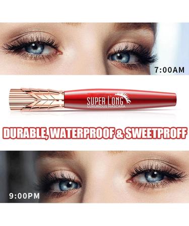 Yanquina Super Long Mascara 4D Waterproof and Sweat Proof Mascara Super Long Luxurious Mascara Stereo Lengthening Mascara (7pcs) - Buy Online on GoSupps.com