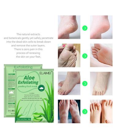 Peeling Foot Mask - Moisturizing & Gentle Foot Care for Soft Baby-Soft Feet in 2-7 Days | Natural Corn Remover Socks for Men & Women - Buy Online on GoSupps.com