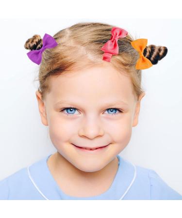 40 pcs Baby Hair Ties & 10 pcs Hair Clips Set for Toddlers - Elastic Hair Bands and Ribbon Bows, Girls Hair Accessories - Buy Online on GoSupps.com