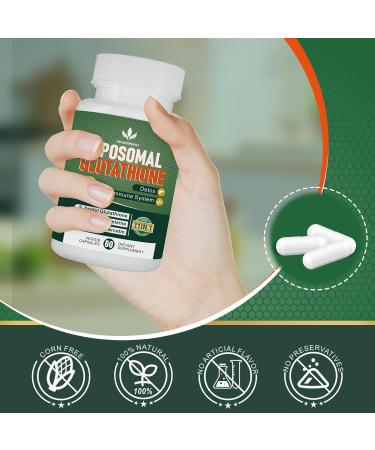 Buy 3250 MG Liposomal Glutathione Supplement - Antioxidant with Resveratrol & Quercetin Immune Support Gluten Free & Non-GMO 180 Capsules - Buy Online on GoSupps.com