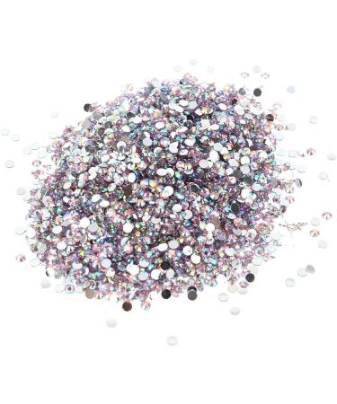 5000pcs Pink Flat Back Gems Round Crystal Rhinestones For DIY Crafts Nail Art Clothes Shoes Bags Phones Round Crystal Rhinestones - Buy Online on GoSupps.com