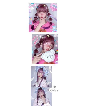 Uwowo Long Straight Purple Wig - Heat Resistant Synthetic Anime & Cosplay Hair - Perfect for Lolita Parties - Buy Online on GoSupps.com