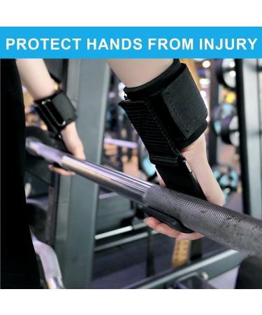 JORTMRD 2-Pack Train Aids with Hooks for Strength Training & Pull-Ups | Lift Weights Safely - Fast Grip Gym Accessories for Men & Women - Joint Protection (Black) - Buy Online on GoSupps.com