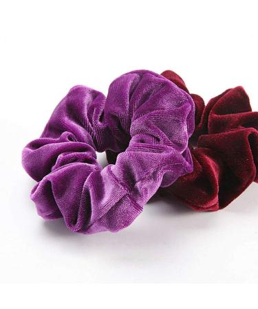 Velvet Hair Ties - 20 Pack Elastic Hair Bands Scrunchies for Women Girls & Children - Colorful Hair Accessories - Buy Online on GoSupps.com