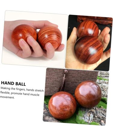 Lurrose 4-Piece Solid Wood Massage Balls - Chinese Health Stress Balls for Exercise & Relaxation - Buy Online on GoSupps.com