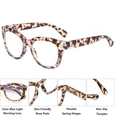 Areyeth 2 Pack Reading Glasses for Women & Men - Blue Light Filter Oversized Round Fashion Glasses in Black & Gray Tortoise - Perfect 2.0x Strength - Buy Online on GoSupps.com