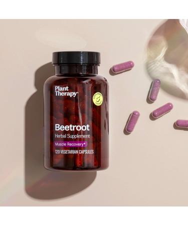 Plant Therapy Beet Root Capsules - Boost Stamina Fight Fatigue & Support Muscle Recovery | 120 Vegetarian Capsules Made in USA - Buy Online on GoSupps.com