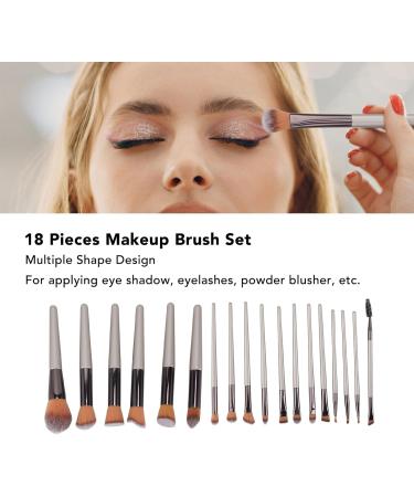 18 Pieces Cosmetic Brush Set Professional Makeup Powder Applicator for Eyeshadow Blush Eyelashes Eyebrows Foundation Powder Brushes Set - Buy Online on GoSupps.com