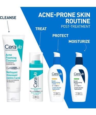 CeraVe 4% Benzoyl Peroxide ACNE Treatment Foaming Cleanser Face & Body Wash with Hyaluronic Acid and Niacinamide. Helps Clear Acne Pimples and prevent breakouts. Gentle Gel Fragrance-Free 150ML ACNE FOAMING CLEANSER 150ml - Buy Online on GoSupps.com