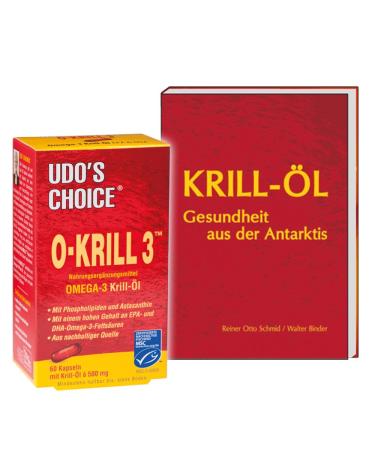 Krill oil by Udo Erasmus 60 capsules + book: Krill oil 120 pages (gift set - you save 10 euros compared to individual purchase)