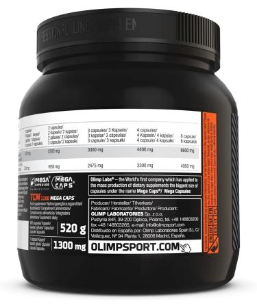 Olimp TCM 1100 Mega Caps - 400 Capsules Pack | Boost Performance & Recovery | Fast International Shipping - Buy Online on GoSupps.com