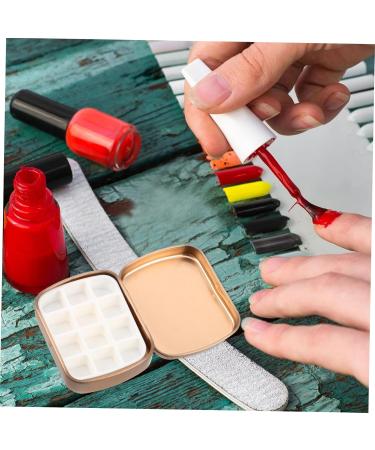 OFFIGAM Nail Palette Nail Polish Palette Empty Nail Polish Holder Compartments Palette Compact Nail Palette Nail Polish Storage Box Lipstick Palette Highlighter Makeup Palette Metal Plastic Golden - Buy Online on GoSupps.com