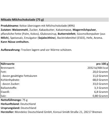  Mondelez International Mikado Pack of 3 milk chocolate bags 3 x 75g - Buy Online on GoSupps.com