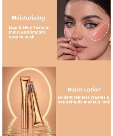 Liquid Blush Beauty Wand- Pink Matte Liquid Highlight Blush Stick with Cushion Applicator Easy to Blend Waterproof Blendable Face Dewy Blush Makeup Pen Cream Contour Beauty Wand for women Girl-02 02# Pink Blush - Buy Online on GoSupps.com